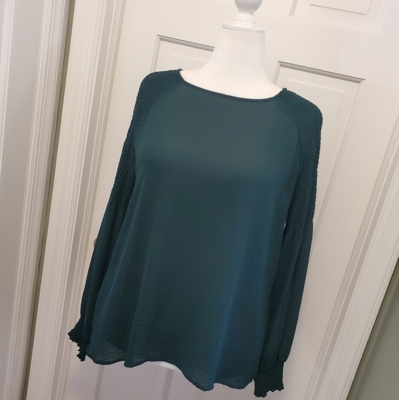 A.N.A Green Tunic Blouse Size XL, Classic Business Casual - Picture 1 of 10